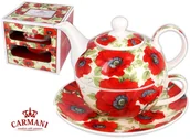 Dzbanki i imbryki - Carmani Tea for one CZERWONE MAKI - miniaturka - grafika 1