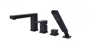 PMD Piramida Bateria wannowa 4 otworowa Modern Varium czarny matt - Baterie wannowe i prysznicowe - miniaturka - grafika 2