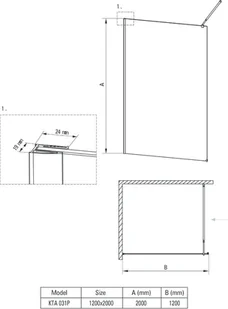 Deante Abelia Kabina Walk-In 120 cm - Kabiny prysznicowe - miniaturka - grafika 4