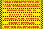 Pomoce naukowe - Naklejki pierwsza pomoc - czerwone litery ES040 - miniaturka - grafika 1