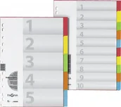Przekładki do segregatorów - Pagna Przekładka indeksująca A4 XXL 10tlg 5-farbig 32006-20 - miniaturka - grafika 1