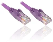 Kable miedziane - PremiumCord kabel sieciowy, Ethernet, LAN & Patch kabel Cat6, UTP, szybko elastyczny i wytrzymały kabel RJ45 1 Gbit/S, AWG 26/7, kabel miedziany 100% Cu, fioletowy, 0, 25 m - miniaturka - grafika 1