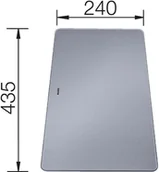 Deski do krojenia - Blanco Deska szklana do komór podwieszanych ceramicznych 227699 - miniaturka - grafika 1