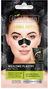 Bielenda BIEL CARBO DETOX Czarny węgiel Plastry na nos 2szt - Maseczki do twarzy - miniaturka - grafika 2