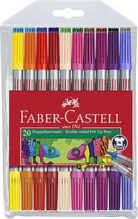 Faber-Castell Faber Castell podwójne mazaków, 20er etui 4005401511199 151119 - Pozostałe akcesoria dla plastyków - miniaturka - grafika 2