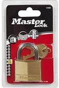 Akcesoria rowerowe - Master Lock 140eurd mosiężna kłódka 40 MM MLK140 - miniaturka - grafika 1