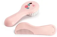 Inne akcesoria do pielęgnacji dzieci - SUAVINEX Szczotka i grzebień kolor różowy 3162383 - miniaturka - grafika 1