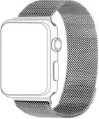 Akcesoria do smartwatchy - Apple TOPP TOPP pasek do Watch 42/44 mm mesh, srebrny - miniaturka - grafika 1