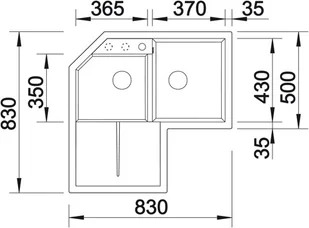 Blanco METRA 9E ALUMETALIK 515567 - Zlewozmywaki - miniaturka - grafika 4