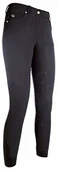 Bryczesy - HKM SPORTS EQUIPMENT Lauria Garrelli bryczesy -LG Basic- silikonowe obszycie, czarny, 38 - miniaturka - grafika 1