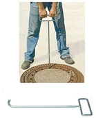 Inne urządzenia budowlane - Niemcy Hak ręczny do podnoszenia włazów 60cm 10023-HH40 - miniaturka - grafika 1