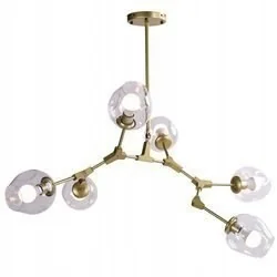 Step into Design OPRAWA ST-1232-6 GOLD TRANSPARENT Lampa wisząca MODERN ORCHID-6 złoto transparentna 130 cm ST-1232-6 GOLD TRANSPARENT - Lampy sufitowe - miniaturka - grafika 3