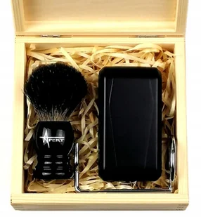 RŻNE APEKT PĘDZEL DO GOLENIA Z WŁOSIA BORSUKA ZE STOJAKIEM PBM S - Pędzle do golenia - miniaturka - grafika 3