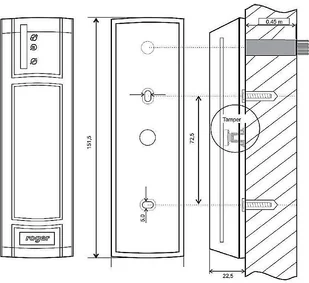 Roger CZYTNIK ZBLIŻENIOWY PRT12LT-BK-G PRT12LT-BK-G - Akcesoria do alarmów - miniaturka - grafika 5