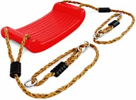 Place zabaw - Huśtawka dla dzieci - deska, płaska CZERWONA - miniaturka - grafika 1