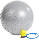 Piłki do ćwiczeń - HMS PIŁKA GIMNASTYCZNA MASUJACA YB03 65CM LIGHT GRAY - miniaturka - grafika 1