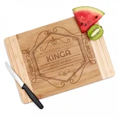 Gadżety dla niej i dla niego - Murrano Bambusowa Deska do Krojenia z Grawerem Szyld DSK-BMB2-007 - miniaturka - grafika 1