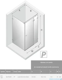 New Trendy Avexa kabina PROSTOKĄTNA 80x110x200 cm przejrzyste prawa EXK-1464 - Kabiny prysznicowe - miniaturka - grafika 2