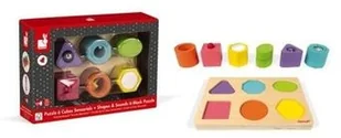 Janod KSZTAŁTY I DŹWIĘKI drewniana układanka sensoryczna J05332 - Układanki dla dzieci - miniaturka - grafika 12