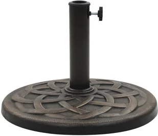 vidaXL Podstawa pod parasol ogrodowy, okrągła, żywica, 19 kg, brąz - Pozostałe meble ogrodowe - miniaturka - grafika 4