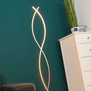 LAMPENWELT.COM Łukowata lampa stojąca LED Bobi - Lampy stojące - miniaturka - grafika 3