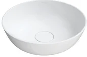 Umywalki - Omnires SILKR400BM SILKR400BM SILK umywalka nablatowa Marble+ $44440cm biały mat - miniaturka - grafika 1