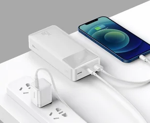 Baseus Bipow power bank 30000mAh 2x USB / USB Typ C / micro USB 15W biały (PPDML-K02) PPDML-K02 - Ładowarki do telefonów - miniaturka - grafika 10