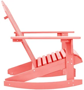 vidaXL Ogrodowy fotel bujany Adirondack, lite drewno jodłowe, różowy! 315887 - Fotele i krzesła ogrodowe - miniaturka - grafika 3