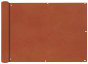 vidaXL Parawan balkonowy, tkanina oxford, 75x600 cm, terakota vidaXL - Parawany - miniaturka - grafika 2