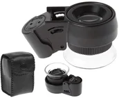 Mikroskopy i lupy - Lupa Jubilerska Kieszonkowa 2 Led Uv 45x Szkło - miniaturka - grafika 1