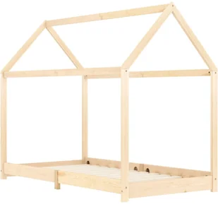 vidaXL Rama łóżka dziecięcego, lite drewno sosnowe, 80 x 160 cm vidaXL - Łóżka dla dzieci i młodzieży - miniaturka - grafika 3