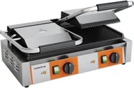 Piece, kotły  i płyty grzejne gastronomiczne - Stalgast Grill kontaktowy podwójny ryflowany 3.6 kW Caterina 742028 - miniaturka - grafika 1