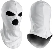 Czapki damskie - Kominiarka Balaclava Bawełniana 3 otwory - Biała - miniaturka - grafika 1