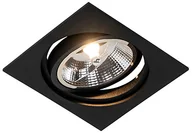 Oprawy, klosze i abażury - QAZQA Nowoczesna oprawa wpuszczana czarna regulowana - Chuck 111 - miniaturka - grafika 1