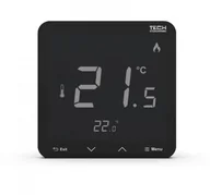 Akcesoria grzewcze - TECH STEROWNIKI REGULATOR POKOJOWY BEZPRZEWODOWY PODTYNKOWY Z POMIAREM WILGOTNOŚCI POWIETRZA R-8PB PLUS CZARNY WG.11.0622 - miniaturka - grafika 1