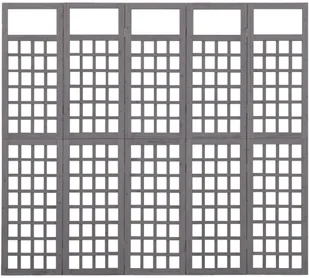 VidaXL Lumarko Parawan pokojowy 5-panelowy/trejaż, drewno jodłowe, 201,5x180cm 316488 VidaXL - Parawany - miniaturka - grafika 2