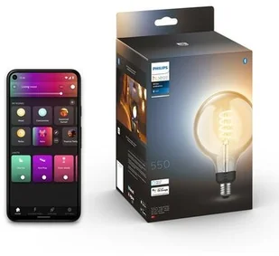 Philips HUE Hue E27 7W żarówka Giant globe filament - Żarówki LED - miniaturka - grafika 6