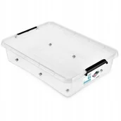 Pudła i pojemniki do przechowywania - Duży Pojemnik na Kółkach pod Łóżko z Pokrywką 61 L - miniaturka - grafika 1