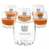 Szklanki - Murrano Szklanki grawerowane sylwana x6 inicjał nazwisko 6xSZS-025 - miniaturka - grafika 1