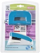 Zszywacze biurowe - Novus Zestaw biurowy zszywacz i dziurkacz, niebieski - miniaturka - grafika 1