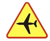 Wyposażenie miejsc publicznych - Znak ostrzegawczy A-26 Lotnisko - miniaturka - grafika 1