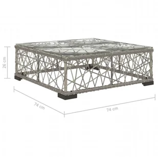vidaXL 5 częściowy zestaw wypoczynkowy do ogrodu poduszki rattan PE szary 46808 46808 - Meble ogrodowe - miniaturka - grafika 12