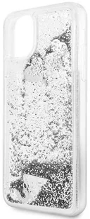 Guess Etui Glitter Hearts iPhone 11 Pro Max, srebrne 3700740461952 - Etui i futerały do telefonów - miniaturka - grafika 4
