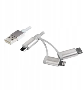 Logilink Kabel USB USB MicroUSB z adapterem Lightning i USB-C dł.1m CU0126 - Kable komputerowe i do monitorów - miniaturka - grafika 3