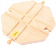 Pociągi dla dzieci - Drewniana kolejka Skrzyżowanie Torów dla pociągów - miniaturka - grafika 1