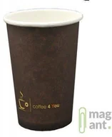 Naczynia i sztućce jednorazowe - Silo Kubek papierowy 100ml z nadrukiem COFFEE 4 YOU - miniaturka - grafika 1