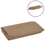 Parasole ogrodowe - vidaXL Zamienne pokrycie parasola ogrodowego, kolor taupe, 350 cm 313815 - miniaturka - grafika 1