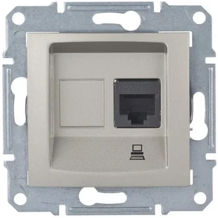 Schneider Electric Schneider Sedna satyna gniazdo komputerowe 1 SDN4300168 - Gniazdka elektryczne - miniaturka - grafika 2