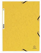 Teczki i skoroszyty - Exacompta Exacompta 55309E teczka kolekcjonerska (z gumką i 3 klapkami z kartonu Manila 355 g, do formatu DIN A4) 1 sztuka żółta 55309E - miniaturka - grafika 1