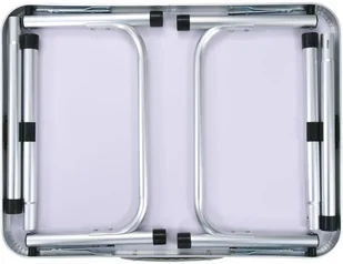 VidaXL Składany stolik turystyczny, biały, aluminiowy, 60 x 45 cm 48178 VidaXL - Meble turystyczne - miniaturka - grafika 5